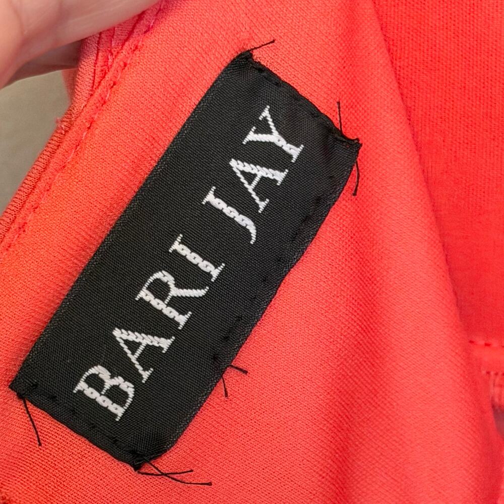 Bari Jay Halter Gown s Coral Pink Rhinestone Prom Cocktail Evening Elegant Party - Picture 9 of 9